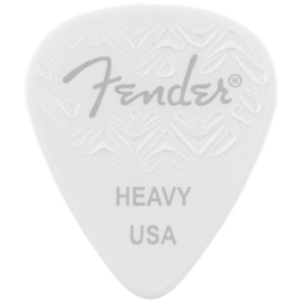 Fender Wavelength - 6 6枚入り 351 Celluloid Heavy Pack Picks Shape White, フェンダー  贈答品 Celluloid