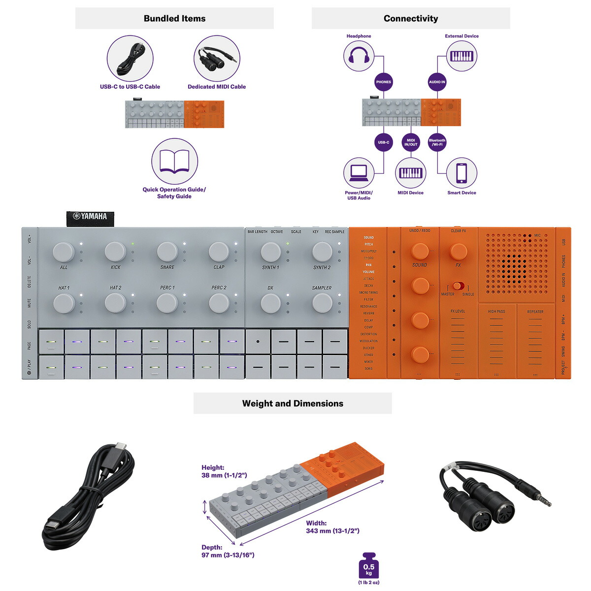 YAMAHA ヤマハ / SEQTRAK ORANGE ミュージックプロダクションスタジオ《予約注文/納期未定:ご用意でき次第順次ご案内》【PNG】|イシバシ楽器 WEB SHOP