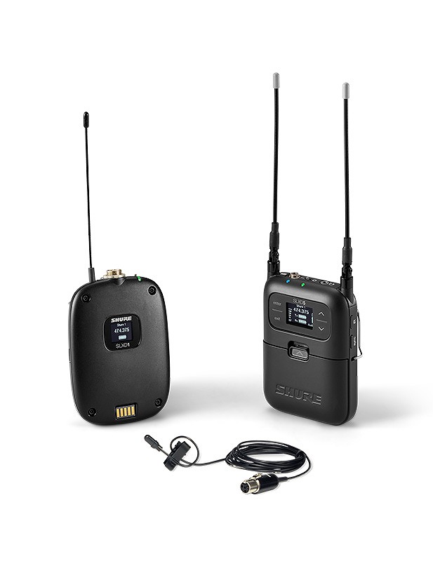 Shure / SLXD15/DL4B-JB SLXD1ボディパック型送信機 SLXD5 シングルチャンネル・ポータブル・デジタルワイヤレス受信機 (DuraPlex DL4付き)【お取り寄せ商品】【PNG】