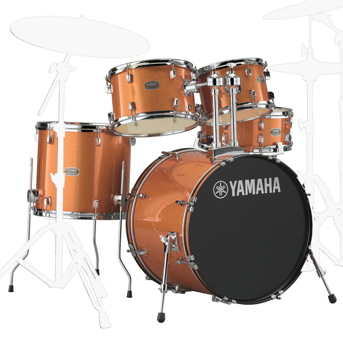 YAMAHA / RDP0F5 ORGオレンジグリッター ライディーン ドラム シェルセット 20BD【お取り寄せ商品】【PNG】｜イシバシ楽器　ＷＥＢ　ＳＨＯＰ