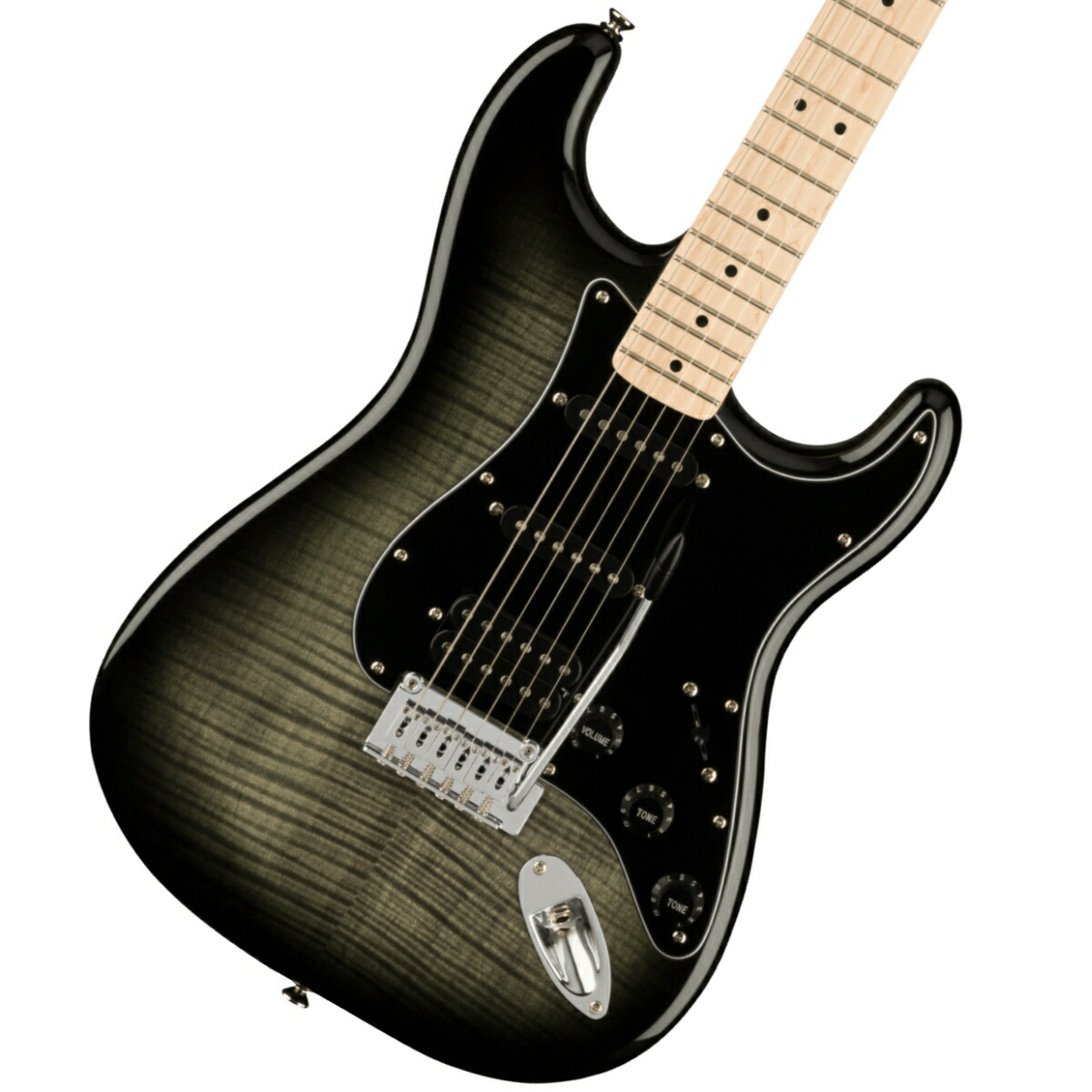Squier by Fender / Affinity Series Stratocaster FMT HSS Maple Fingerboard Black Pickguard Black Burst【YRK】|イシバシ楽器 WEB SHOP