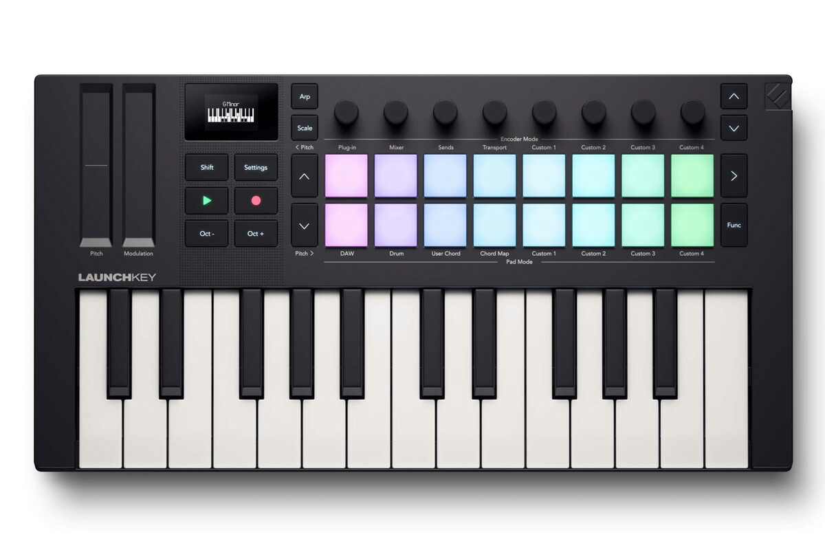 Novation ノベーション / Launchkey Mini 25 MK4 25鍵シンセアクション・ミニ鍵盤【PNG】