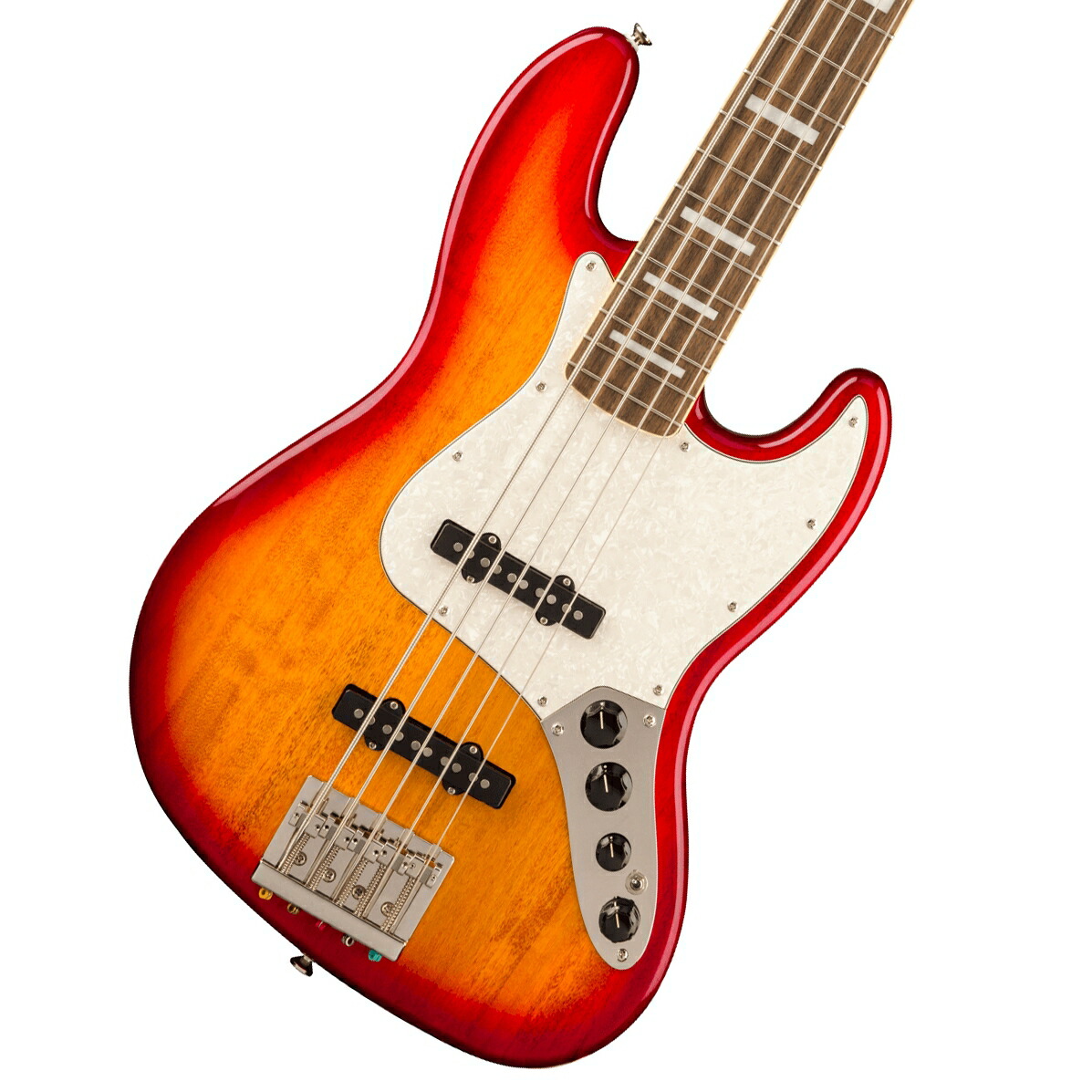 《WEBSHOPクリアランスセール》Squier by Fender / Classic Vibe Active '70s Jazz Bass V Laurel Fingerboard White Pearloid Pickguard Sienna Sunburst スクワイヤー【PNG】 46,380円