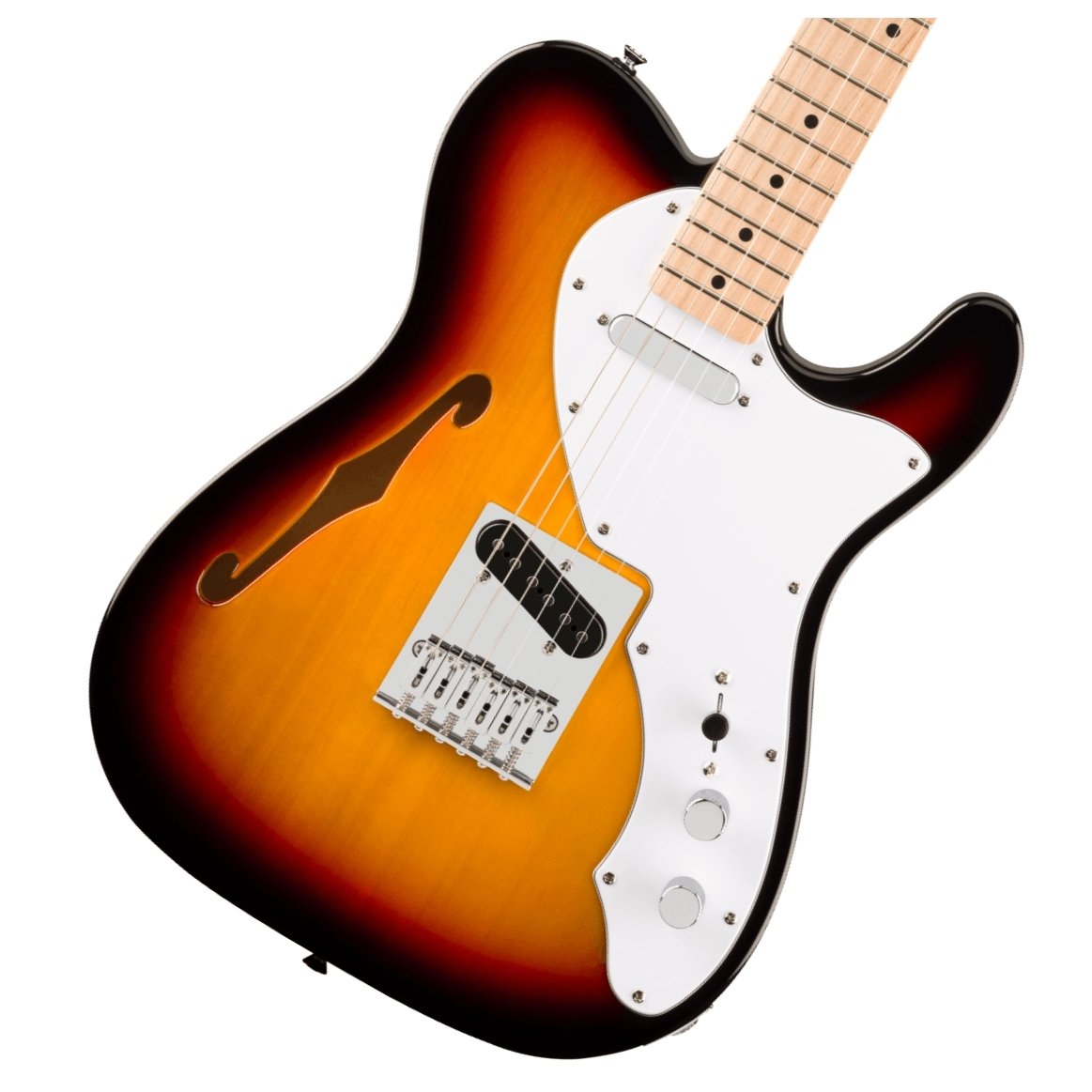 Squier by Fender / Affinity Series Telecaster Thinline Maple Fingerboard White Pickguard 3-Color Sunburst スクワイヤー【YRK】｜イシバシ楽器　ＷＥＢ　ＳＨＯＰ