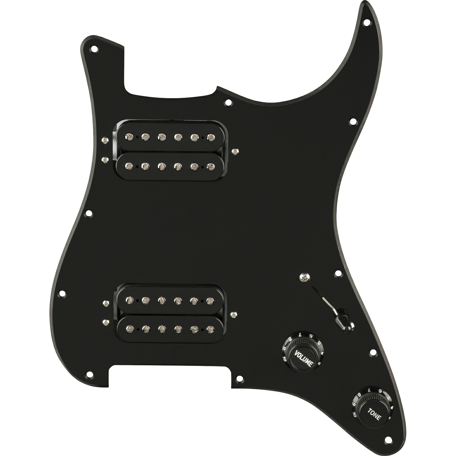 Fender / Pre-Wired Strat Pickguard Quadra Tap HH Black 11 Hole PG フェンダー ピックアップ付きピックガード【YRK】|イシバシ楽器 WEB SHOP
