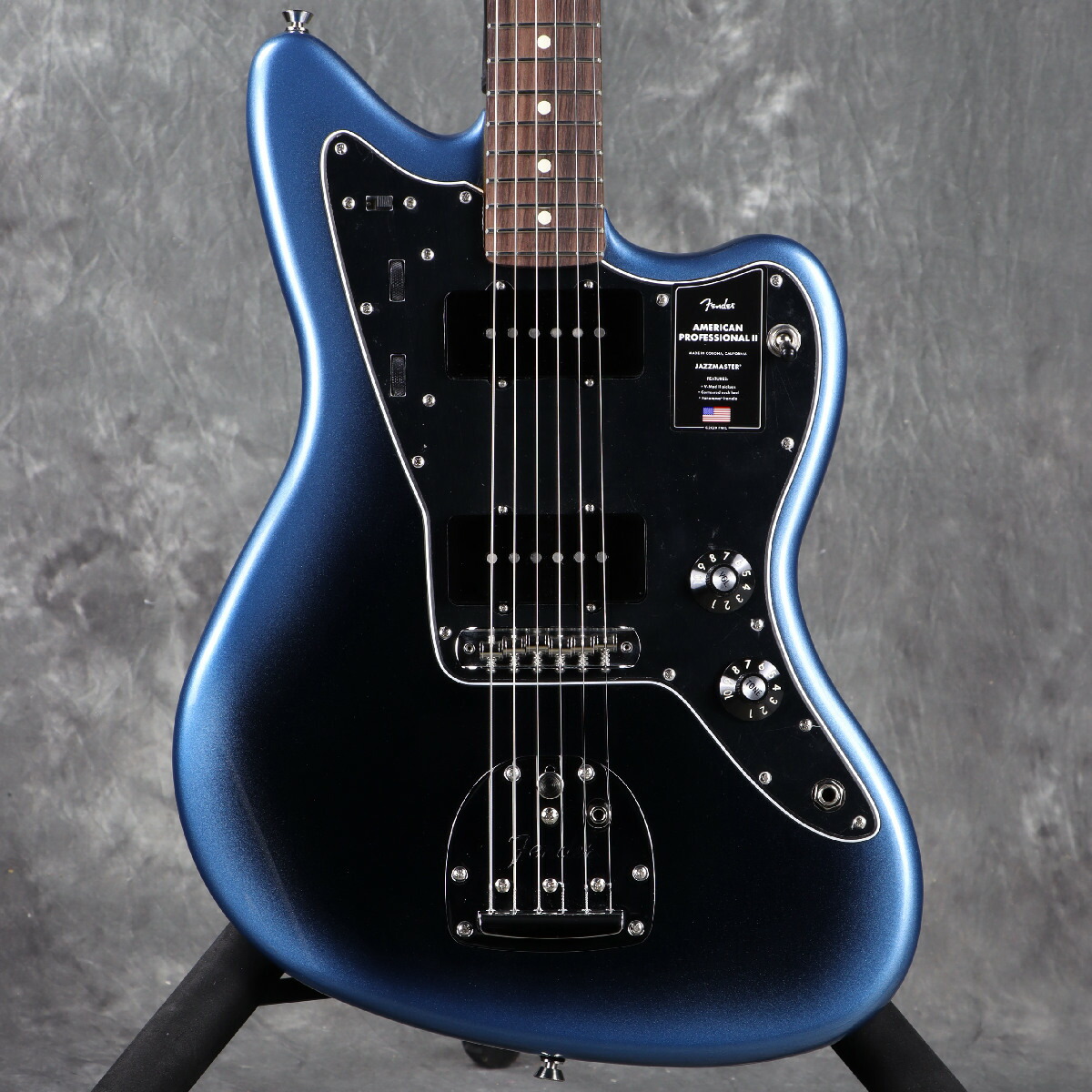 Fender/ American Professional II Jazzmaster Rosewood Fingerboard Dark Night フェンダー【3.76kg】[S/N US25111754]《FENDER最新ストロボチューナープレゼント!》《FENDER充電式チューナープレゼント!》【YRK】｜イシバシ楽器　ＷＥＢ　ＳＨＯＰ 144,900円