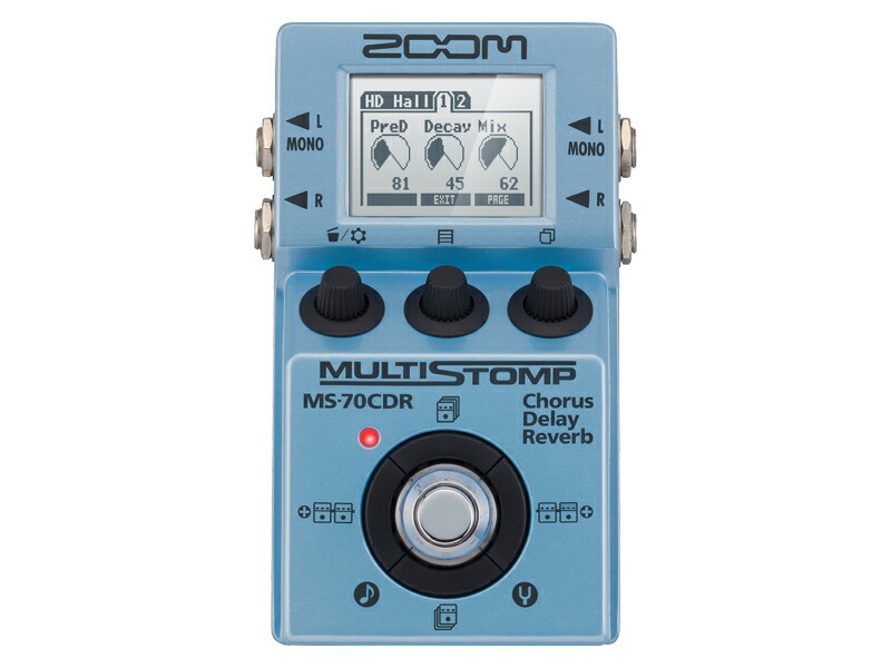 ZOOM / MULTI STOMP MS-70CDR Chorus/Delay/Reverb 【コーラス／ディレイ／リバーブなど86種類の空間系エフェクトを網羅するマルチストンプ！】