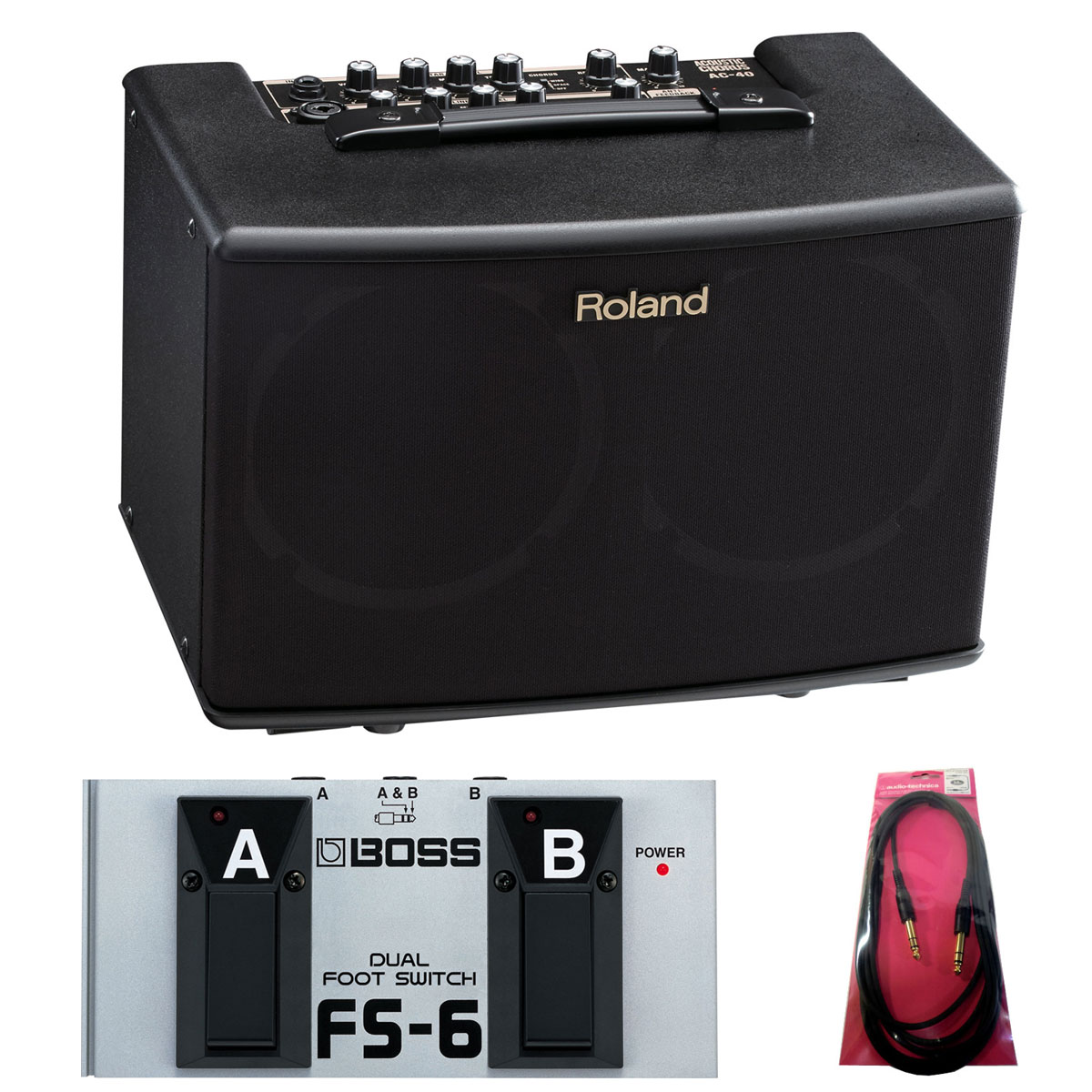 【楽天市場】Roland / AC-40 Acoustic Chorus 【BOSS FS-6 Dual Footswitchセット ...