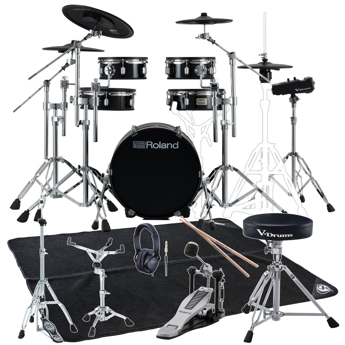 Roland / VAD316 純正DAP-3Xとプロラケ・マットを採用したフルセット【PNG】｜イシバシ楽器　ＷＥＢ　ＳＨＯＰ
