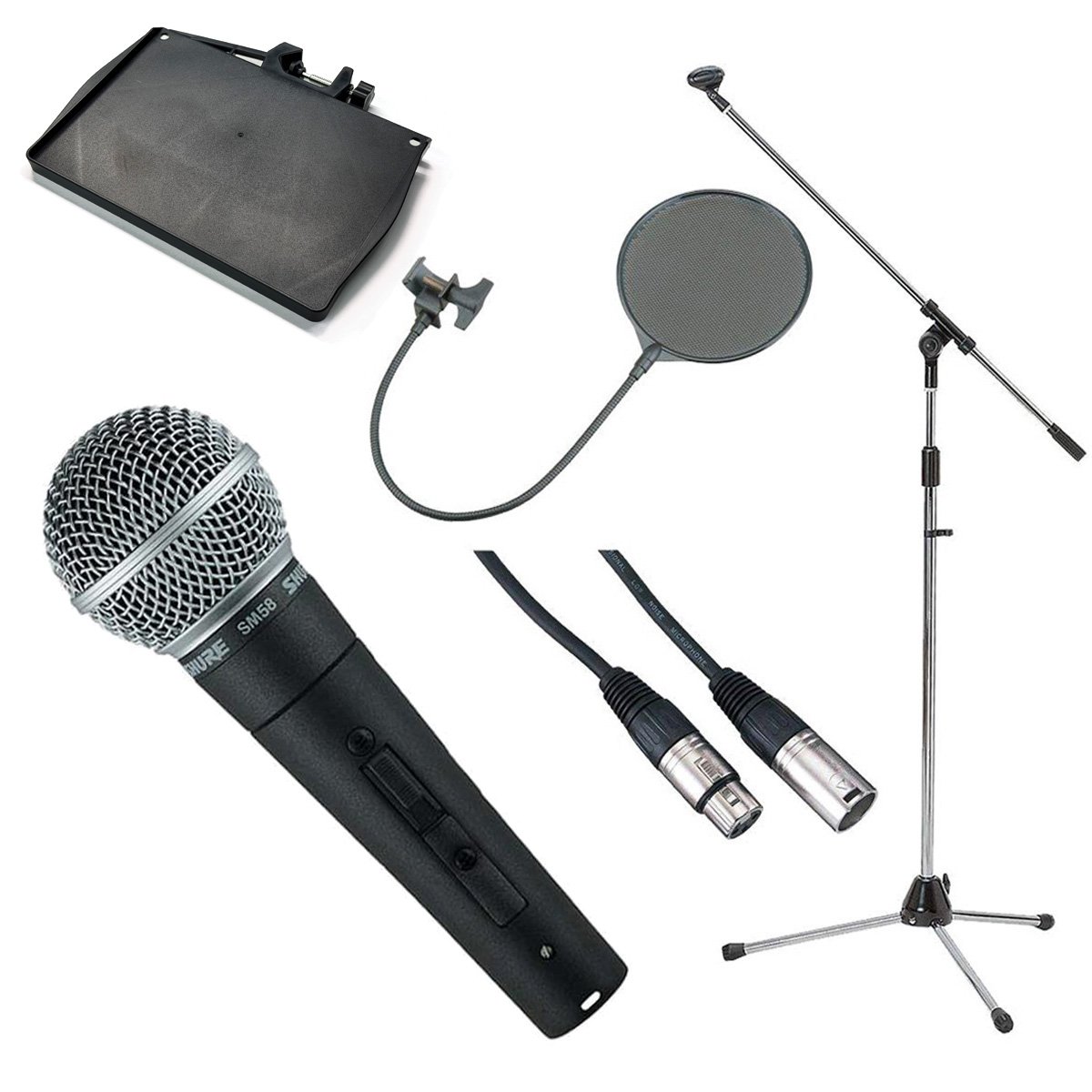 SHURE シュア / SM58SE [豪華3点セット + 楽ラック(譜面台ラック) セット] スイッチ付 ダイナミックマイク【PNG】｜イシバシ楽器　ＷＥＢ　ＳＨＯＰ