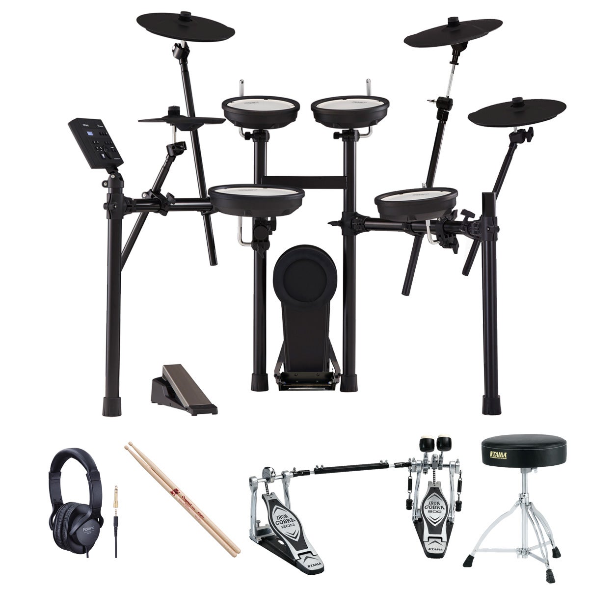 Roland / TD-07KV 3シンバル TAMAツインペダルスターターセット【PNG】｜イシバシ楽器　ＷＥＢ　ＳＨＯＰ