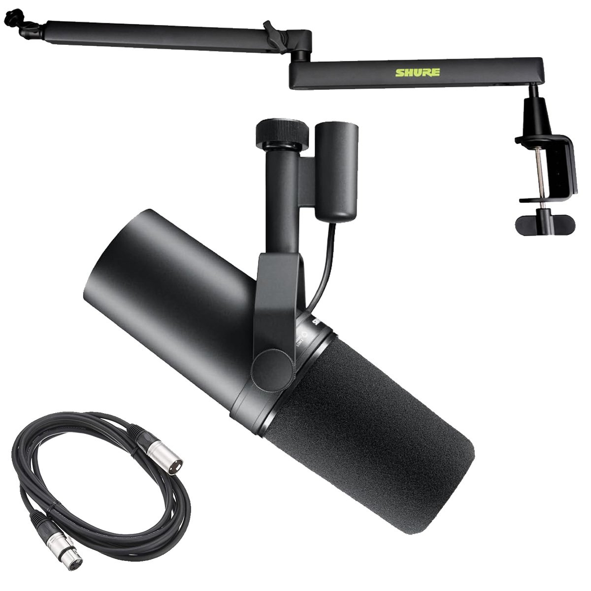 SHURE シュア / SM7B [SH-BROADCAST2 ＆ 5mマイクケーブル セット] スタジオマイクロフォン ダイナミックマイク【PNG】