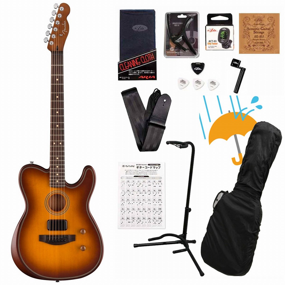 Fender Acoustasonic エレアコ エレキギター ケース付属 Deluxe Molded Case - Acoustasonic® – Fender