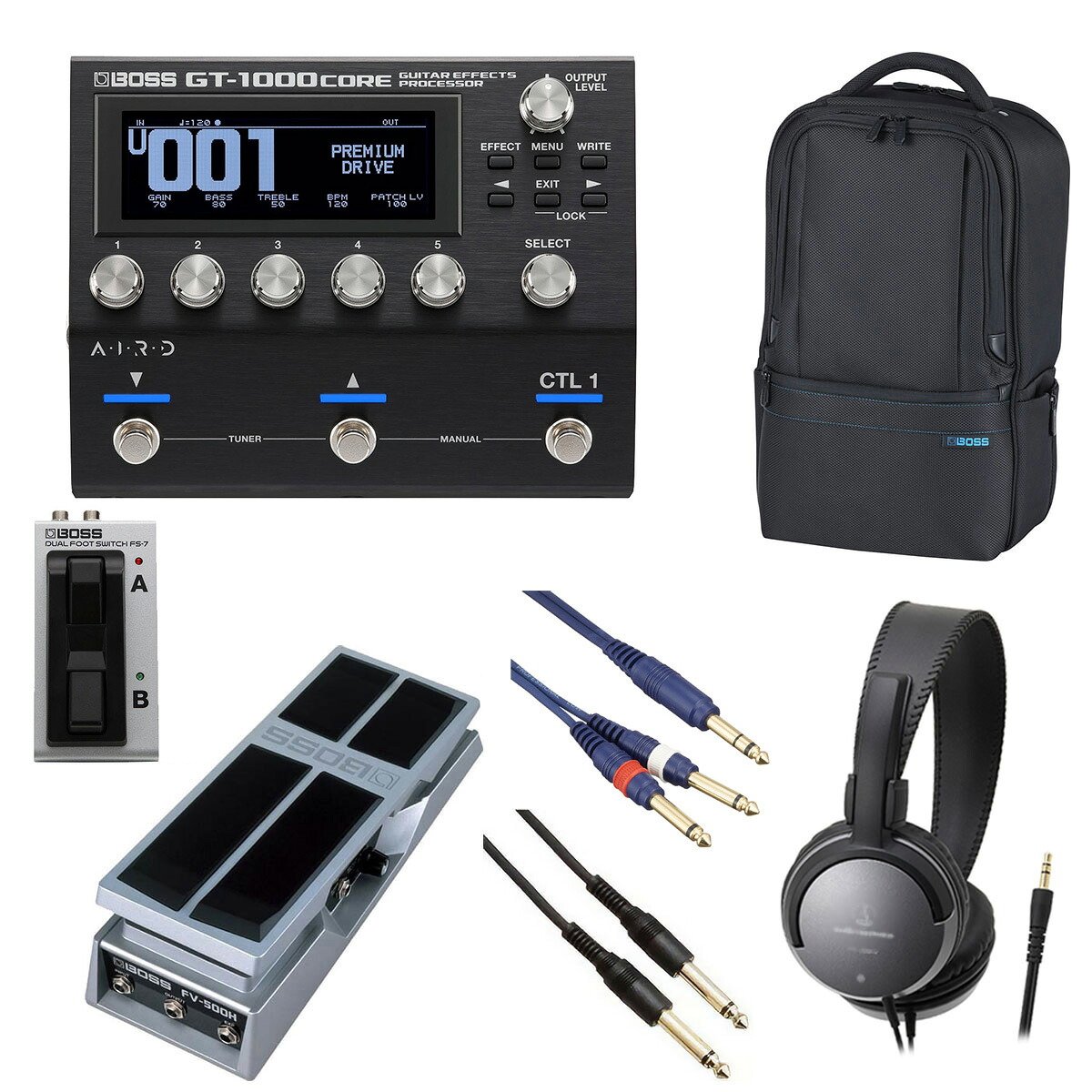 BOSS / GT-1000Core [オプションアイテム+BOSS製ユーティリティギグバッグ] FS-7 + FV-500H【YRK】【PTNB】｜イシバシ楽器　ＷＥＢ　ＳＨＯＰ