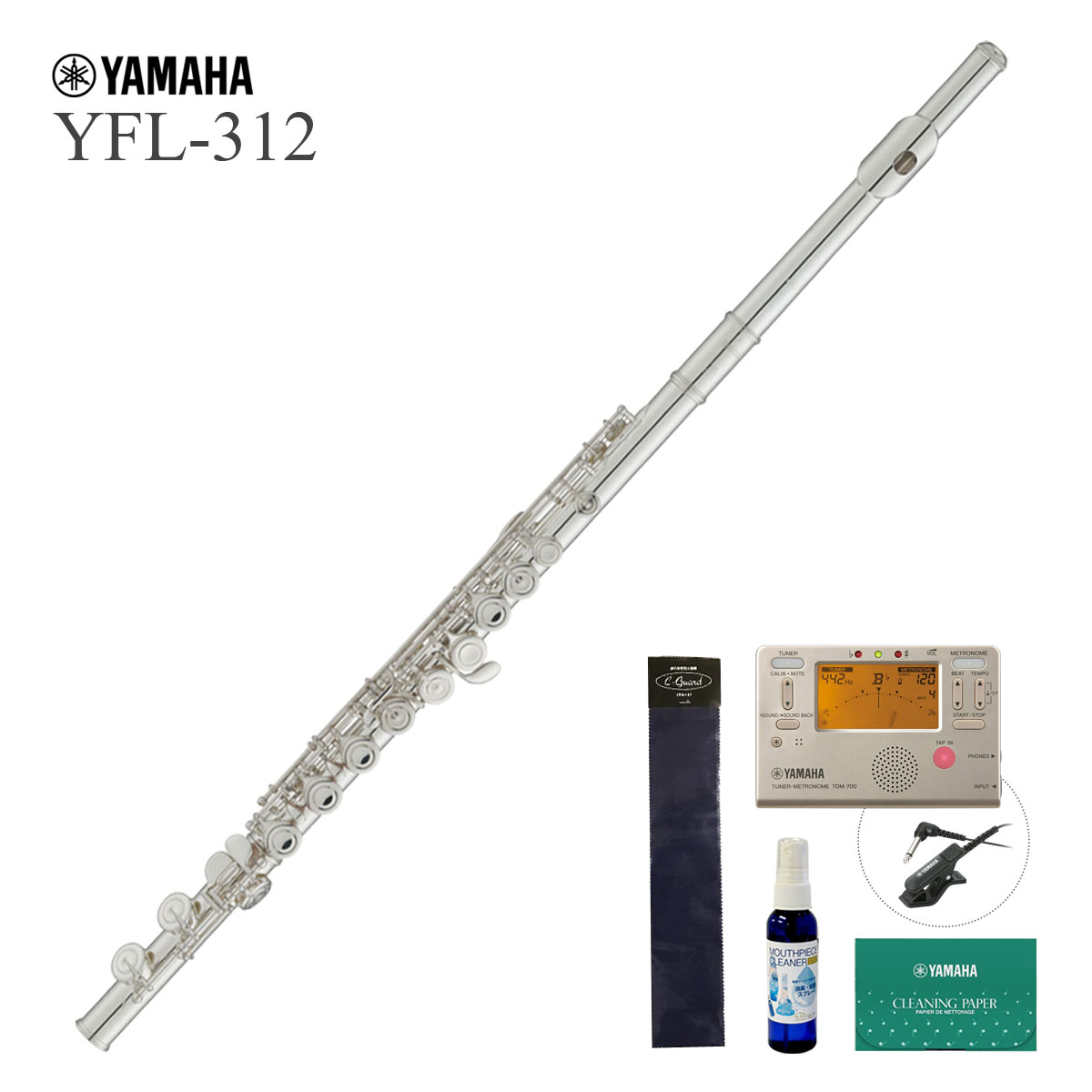 人気提案 YAMAHA YFL-312 ヤマハ フルート スタンダード Eメカ付 頭部