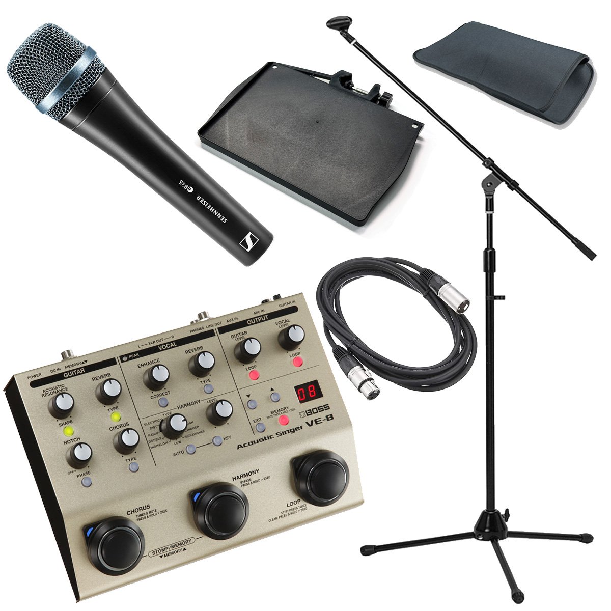 【楽天市場】BOSS / VE-8 [E935 + スタンド・ケーブル・楽ラック(譜面台ラック) セット！] Acoustic Singer ...