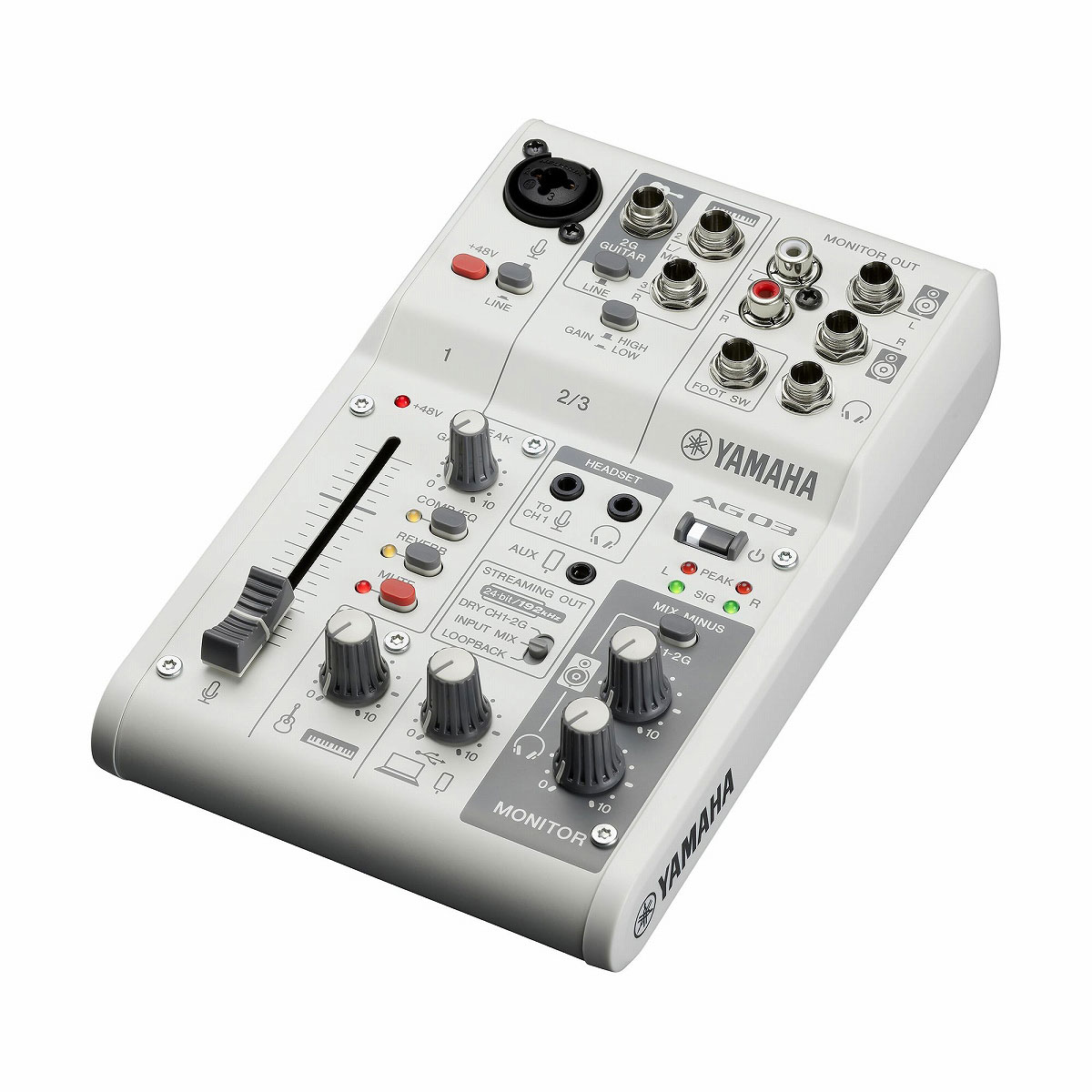 YAMAHA AG03MK2 AT2020 DTMセット PCユーザー向け WHITE 配信 70％OFFアウトレット WHITE