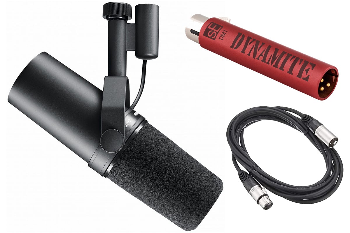 宅配 SHURE シュア SM7B DM1 DYNAMITE マイクケーブルセット スタジオ