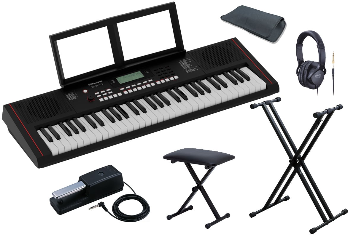 Roland E-X10 電子ピアノセット(スタンド、イス、ヘッドホン、ペダル付 Roland - E-X10 | Arranger Keyboard