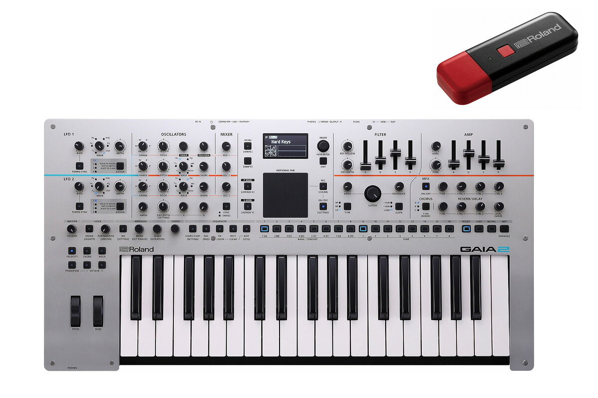 Roland ローランド / GAIA 2 [Roland Cloud Connect WC-1 セット！] ウェーブテーブル バーチャル・アナログ・エンジン搭載 シンセサイザー【YRK】