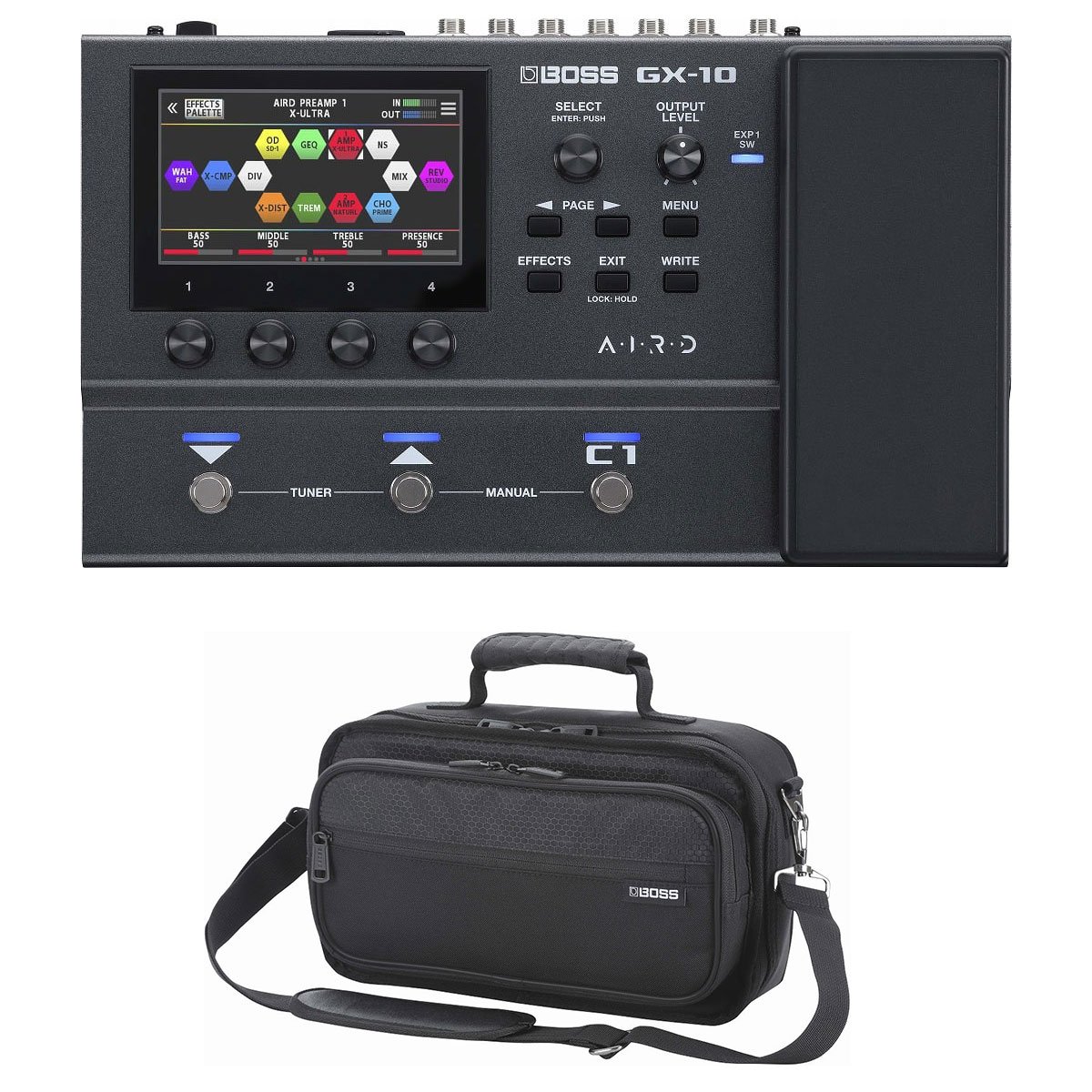 BOSS GT-10 デジタルエフェクター　ケース付き 中古】BOSS GT-10 ギター用マルチエフェクター ソフトケース付き