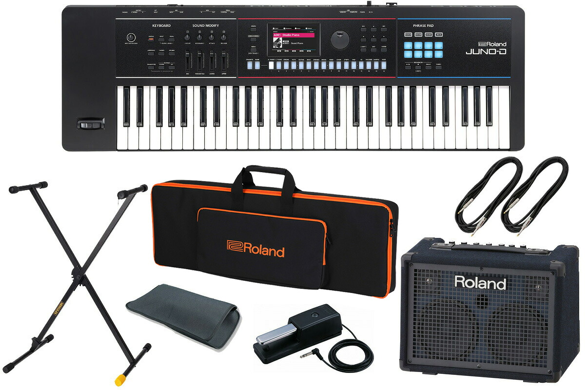 《背負える専用キャリング・ケース プレゼント！》Roland ローランド / JUNO-D6 [キーボードアンプ + 純正高品位 背負えるキャリング・バッグ ＆ HERCULESキーボードスタンドセット！] (JUNO-D)【YRK】｜イシバシ楽器　ＷＥＢ　ＳＨＯＰ