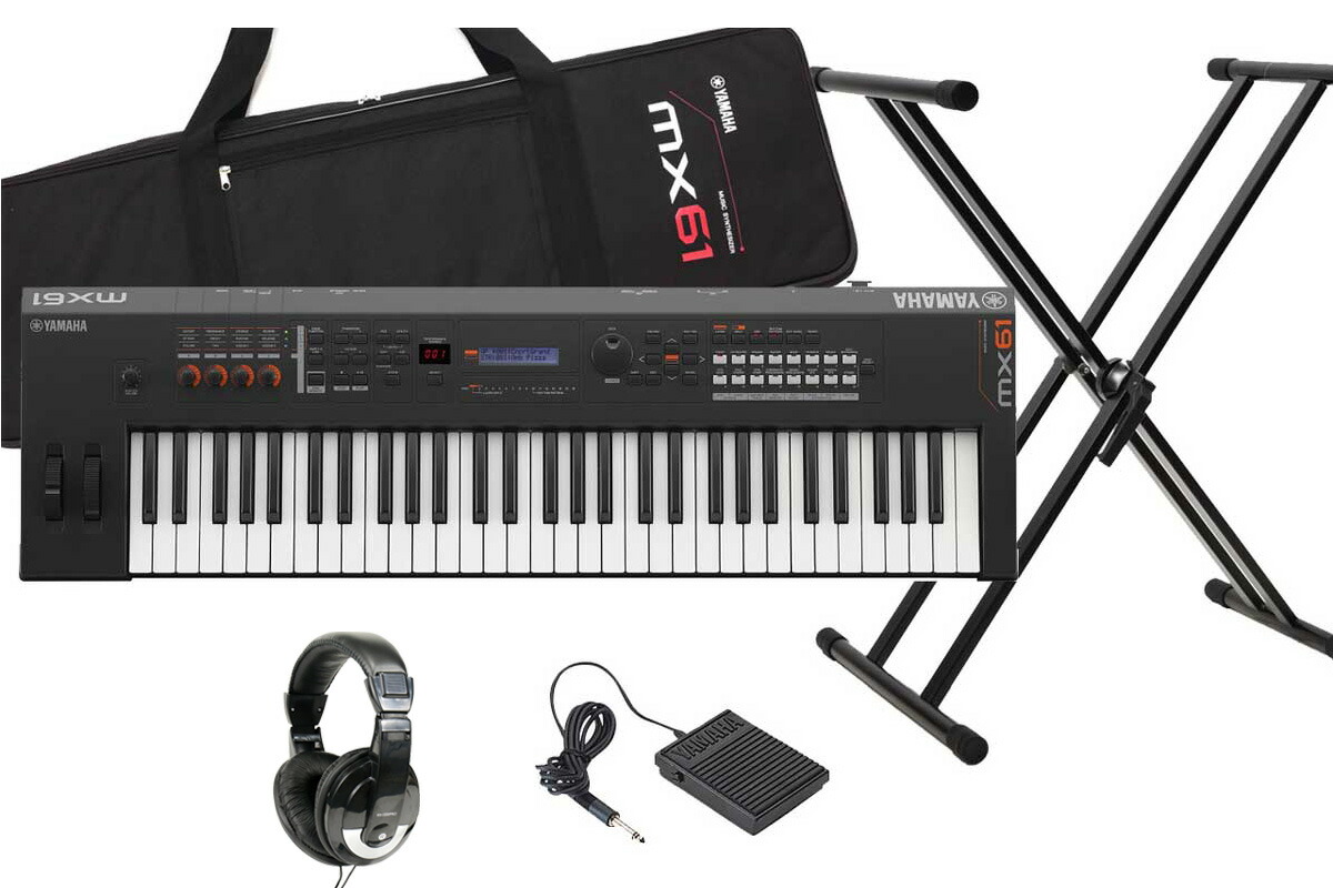 YAMAHA ヤマハ / MX61 BK ブラック 【スタートセット！】 シンセサイザー【PNG】｜イシバシ楽器　ＷＥＢ　ＳＨＯＰ