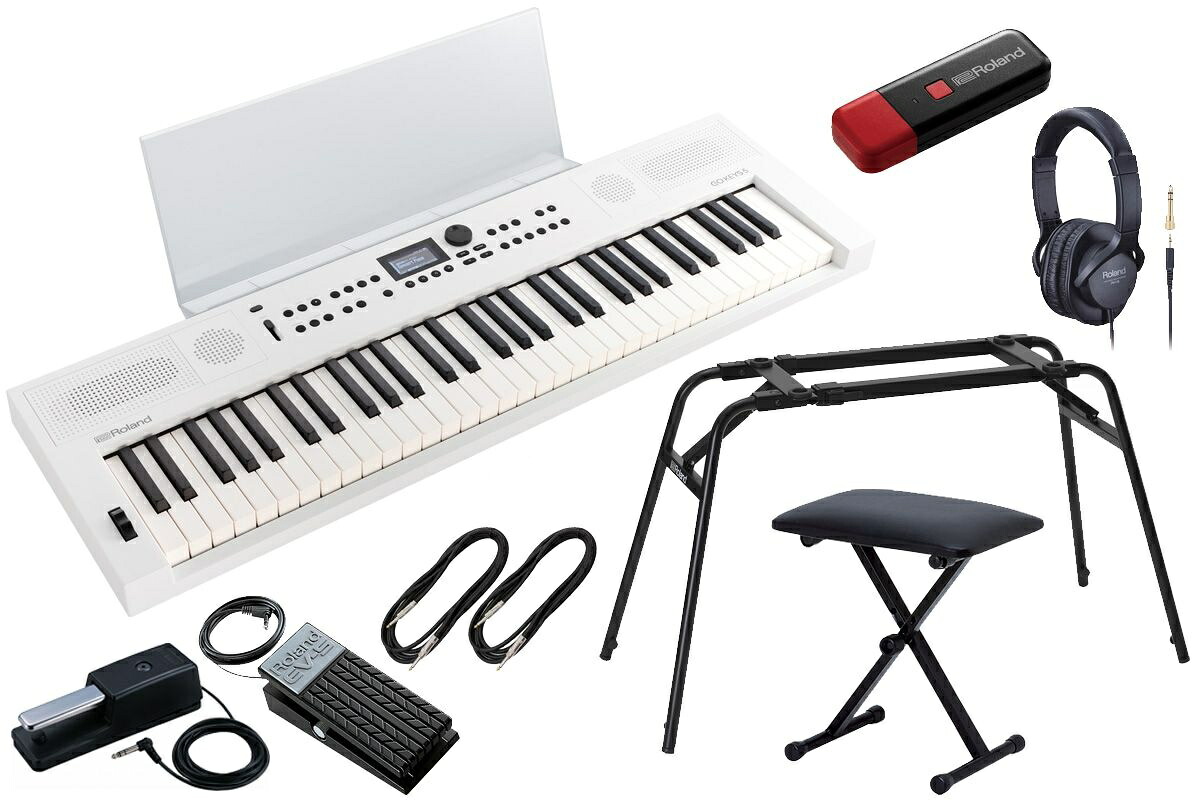 Roland ローランド / GOKEYS5-WH [アクセサリーセット] (GO:KEYS 5) ホワイト Digital Keyboard【YRK】｜イシバシ楽器　ＷＥＢ　ＳＨＯＰ