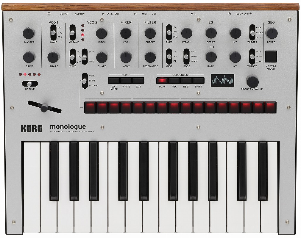 【レア】KORG monologue アナログシンセサイザー レッド KORG 中古 コルグ monologue モノフォニックアナログ