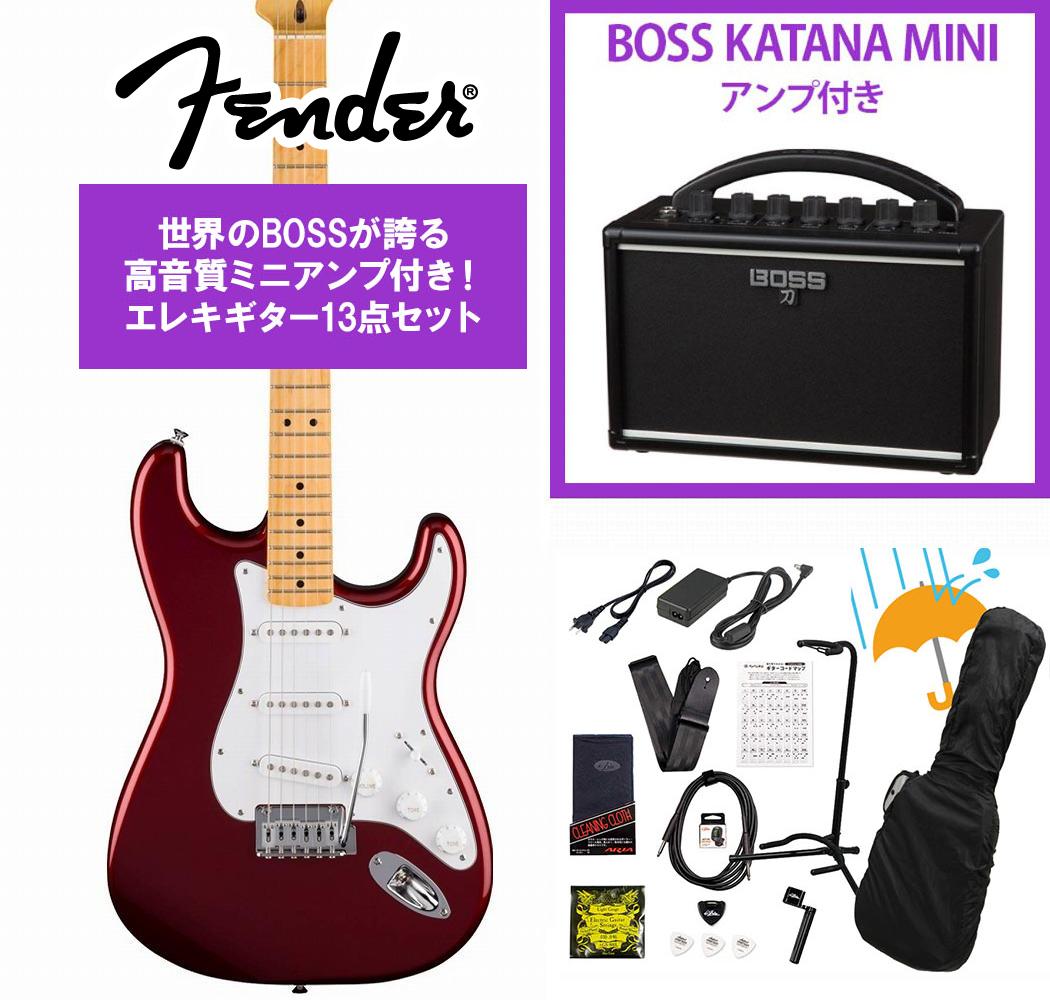 Fender / Standard Stratocaster Maple Fingerboard White Pickguard Candy Cola フェンダー BOSS KATANA MINI アンプ付き13点セット!【YRK】|イシバシ楽器 WEB SHOP