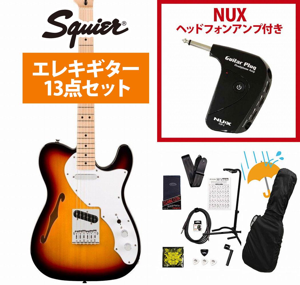Squier by Fender / Affinity Series Telecaster Thinline Maple Fingerboard White PG 3-Color Sunburst GP-1アンプ付属エレキギター初心者セットR【YRK】
