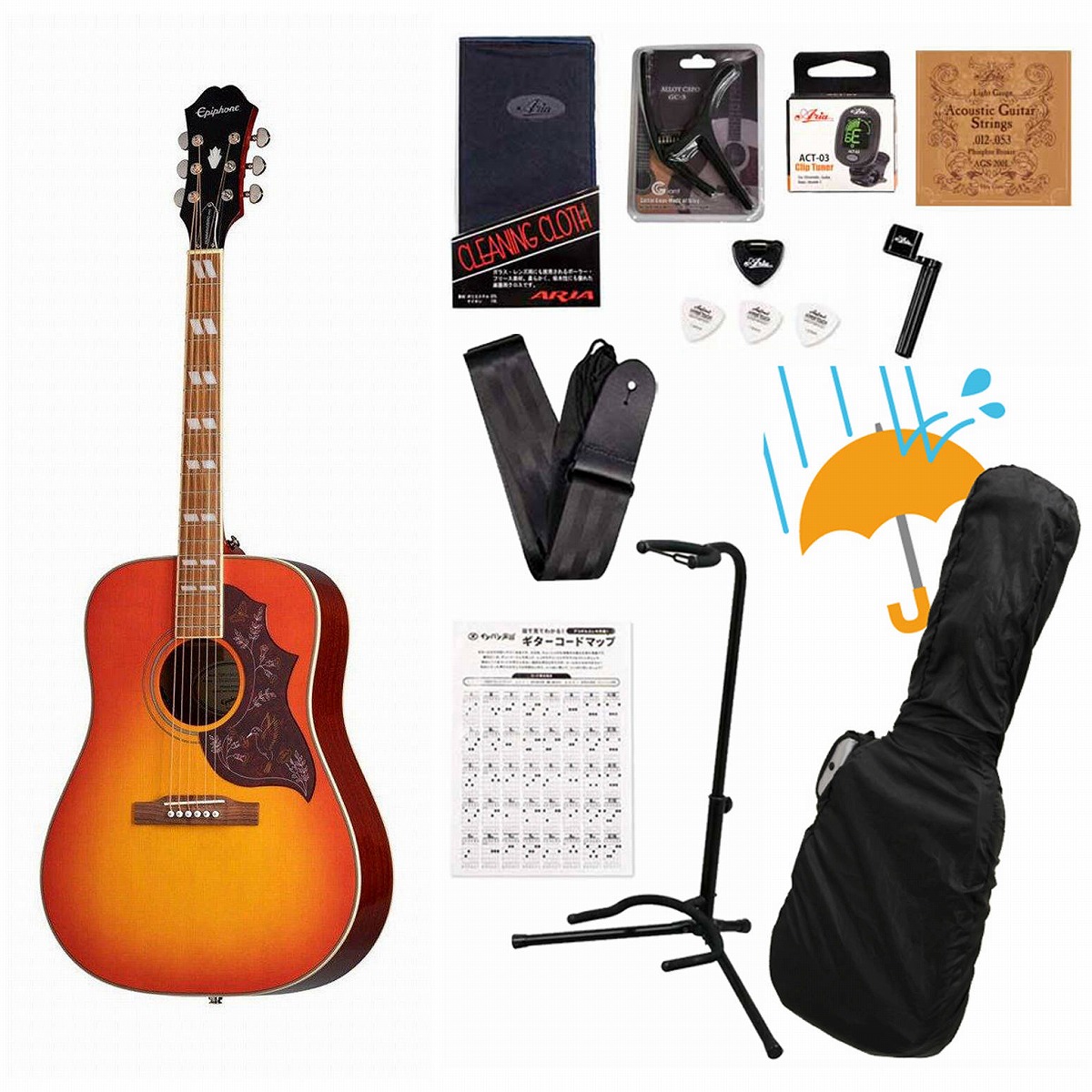 【美品・限定】Epiphone Hummingbird PRO BB エレアコ 更新】【Epiphone】Gibson直系の大人気エレアコ「Hummingbird