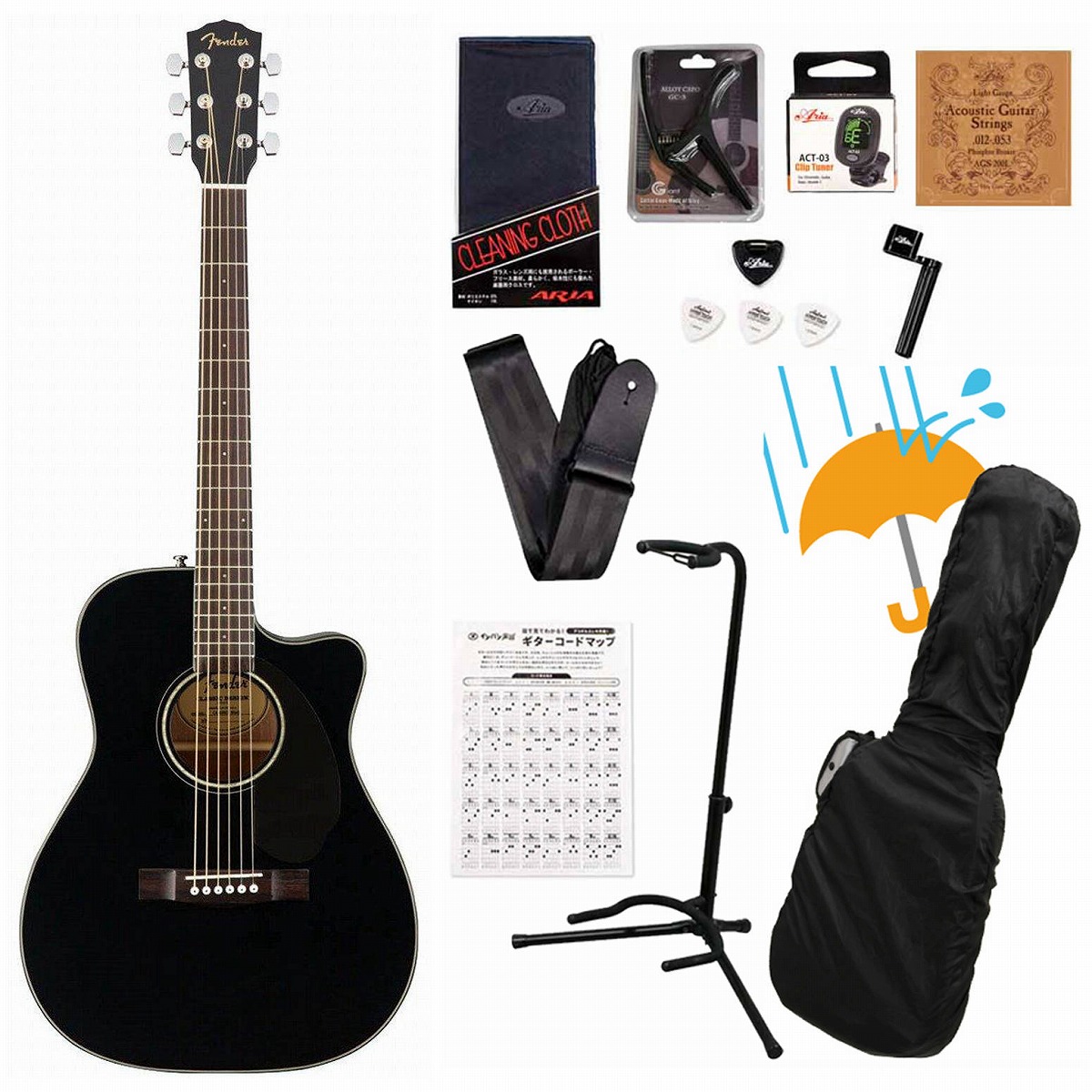 楽天市場】Fender Acoustic / CC-60SCE Concert Walnut Fingerboard 