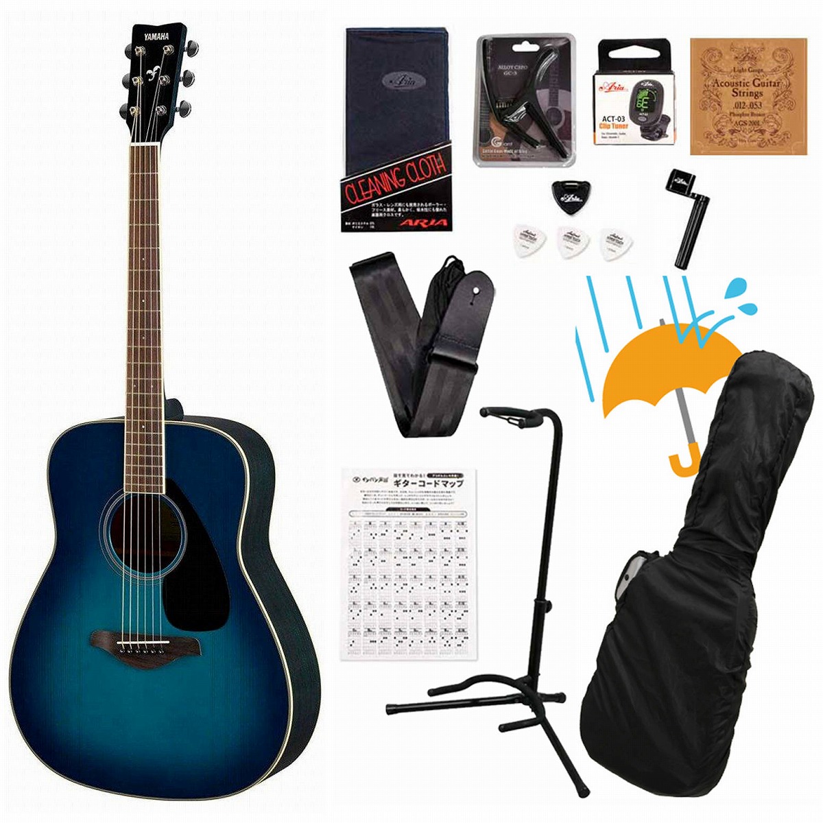 楽天市場】YAMAHA FG-Series FG820 SBヤマハ 初心者セット 入門