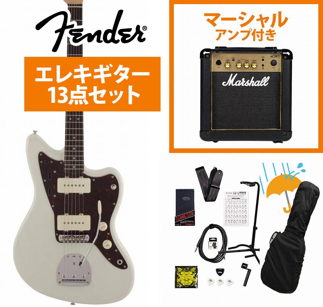 Fender / Made in Japan Traditional 60s Jazzmaster Rosewood FB Olympic White Marshall MG10アンプ付属エレキギター初心者セットR【YRK】
