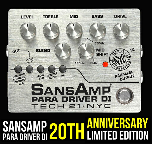 《セール品》【世界限定500台】 TECH21 / 20th Anniversary Limited Edition PARA DRIVER DI 発売20周年記念リミテッドモデル【国内正規品】【PNG】｜イシバシ楽器　ＷＥＢ　ＳＨＯＰ