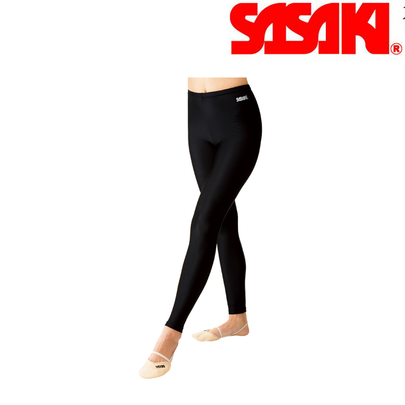 SASAKI ササキスポーツ ロングスパッツ トレンド ブラック 低価格で大人気の SG-1245L エクササイズウェア スパッツ 新体操 メール便可能 ササキ