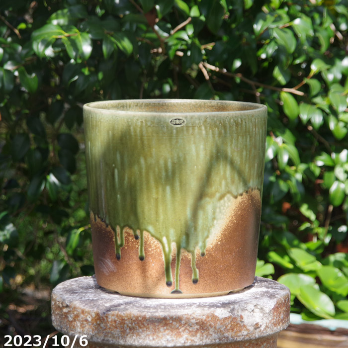 選べる　薪窯風　自然釉ビードロ 寸胴 8号 サナサービス 信楽焼 植木鉢【送料無料】【山野草鉢 多肉植物鉢 サボテン鉢 盆栽鉢 果樹苗 アガベ 塊根植物 アデニウム コーデックス パキポディウム グラキリス】【観葉植物 花木 椿】｜石田精華園　店 7,810円