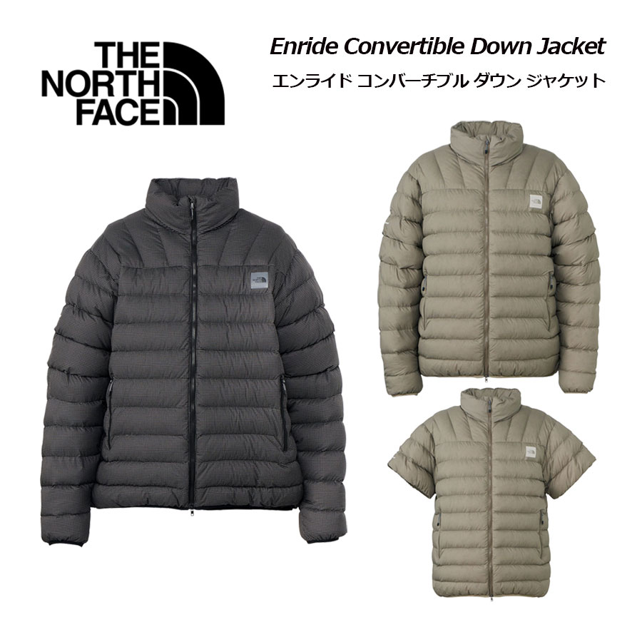 ザ・ノース・フェイス【THE NORTH FACE】ユニセックス アウトドアジャケット エンライド コンバーチブル ダウンジャケット / Enride Convertible Donw Jacket ND92460 2024秋冬 (メンズ/レディース/アウター/ジャケット/はっ水/自転車)