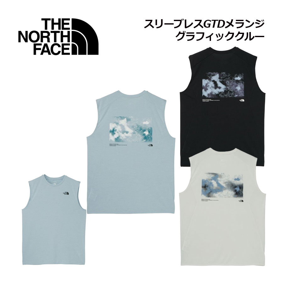 【2026 春夏】ザ・ノース・フェイス【THE NORTH FACE】メンズ スリーブレスGTDメランジグラフィッククルー NT12676 (男性用/タンクトップ/ノースリーブ/ランニングカットソー/吸汗速乾/抗菌防臭/トレーニングウェア/スポーツウェア/アウトドア)