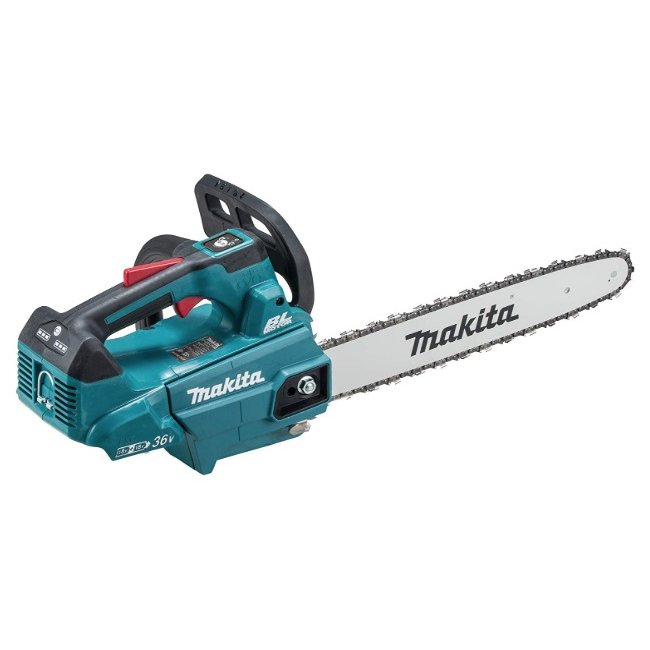 おまけ付 マキタ 350粍 申し受ける式チェンソー 18V+18V→36V MUC356DZF 青 本体のみ(バッテリ・申し受ける器別売) スプロケットノーズバー操作手順