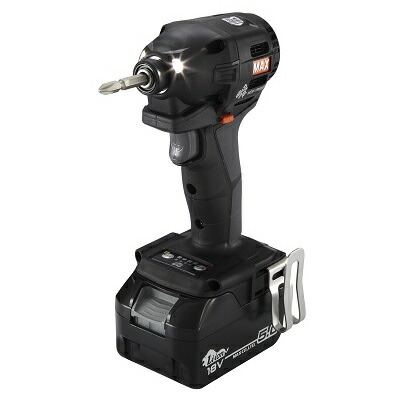 MAX マックス 申し受ける式インパクトドライバ 18V 5.0Ah PJ-ID153K-B2C/1850A 黒いこと (独居室2個・申し受ける器・容れもの付)