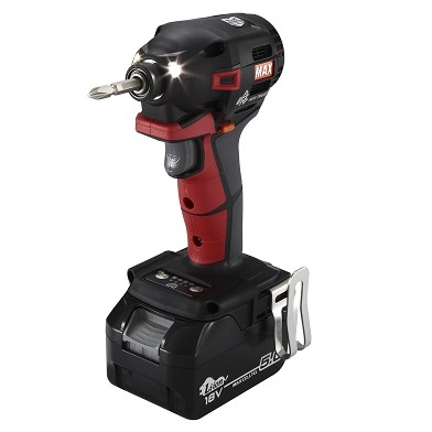MAX マックス 申し受ける式インパクトドライバ 18V 5.0Ah PJ-ID153R-B2C/1850A 赤いこと (独居室2個・申し受ける器・容れもの付)