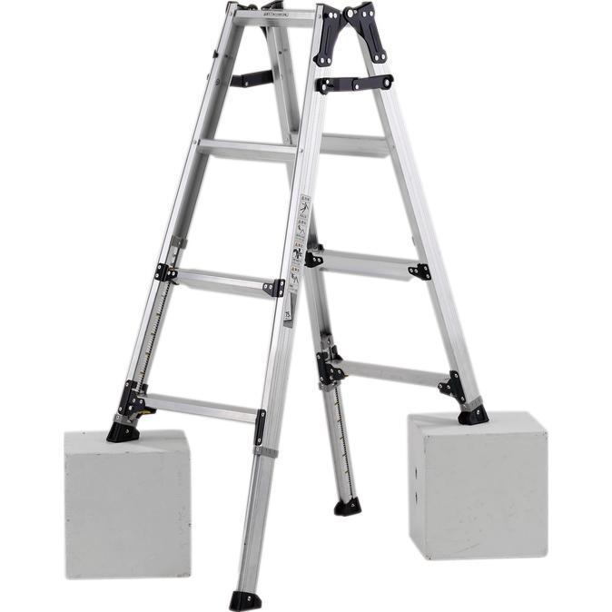 個人宅配送可 ALINCO アルインコ 伸縮脚付はしご兼用脚立 PRW-120FX 4尺 幅広踏ざん60mm