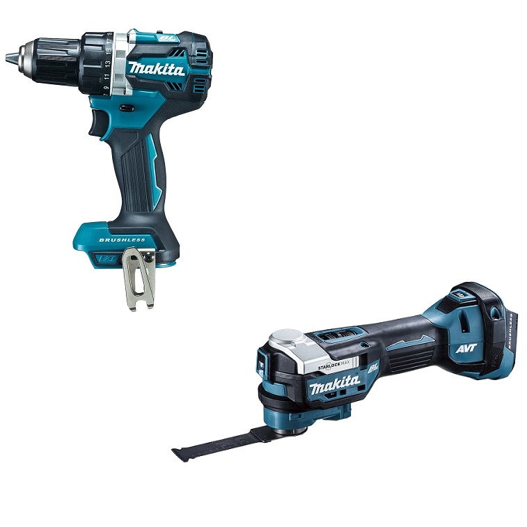 マキタ 18V 申し受ける式マルチ手道具 TM52DZ + 申し受ける式ドライバドリル DF484DZ 青 本体のみ(バッテリ・申し受ける器・入れもの別売)