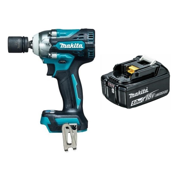 マキタ 18V 申し受ける式差しひびき鍵 TW300DZ + バッテリBL1850B (ソケット別売)