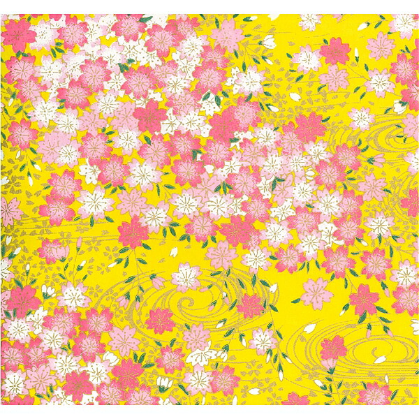 楽天市場】美濃和紙 友禅和紙 大判 64×95cm 黄柄 1130-8201 手染め美濃