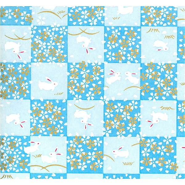 100 正規品 美濃和紙 友禅和紙 大判 64 95cm うさぎ柄 1130 76 青 格子 手染め美濃和紙 石川紙業 友禅 和紙 和柄 和風 和模様 千代紙 折り紙 ちぎり絵 包装紙 ラッピング 手芸 材料 用品 工作 生地 用紙 人形 教室 文化 教育 民芸