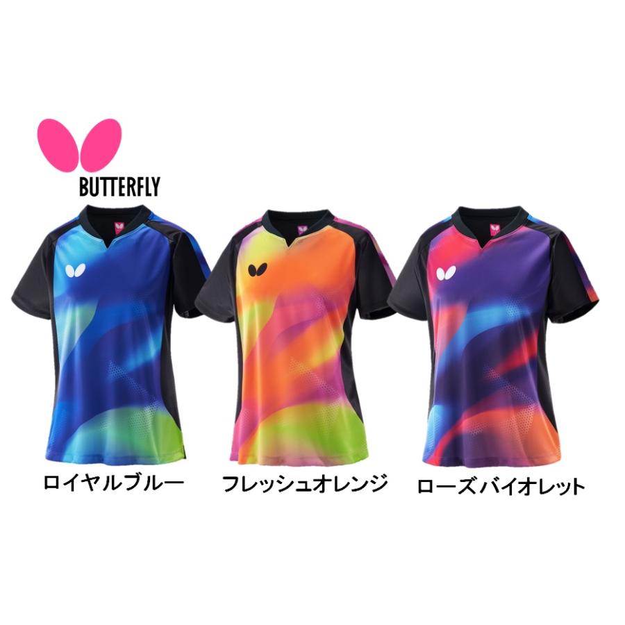 バタフライ Butterfly グレスリー・シャツ・レディース 46329 卓球 ユニフォーム 女性用 レディースウェア 2023年春新作  卓球専門店いしかわスポーツ