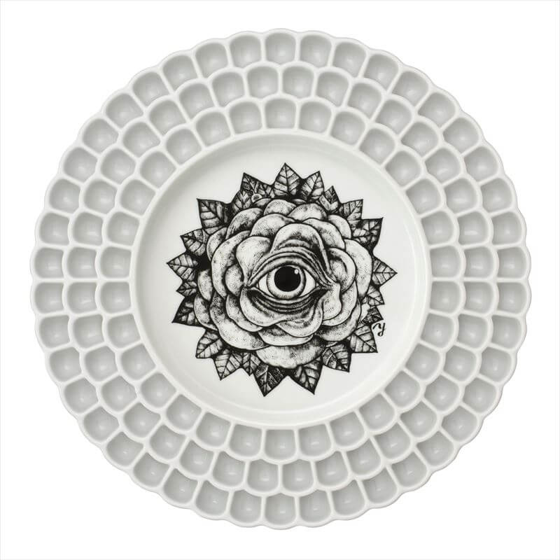 ホルベイン画材 ヒグチユウコ×ホルベイン 2023 絵の具皿 108色中仕切り 眼花（めばな） 474477[分量制限事項] [貨物輸送無料]